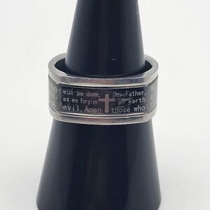 Steeltime Stainless Steel The Lord's Prayer Ring (9)